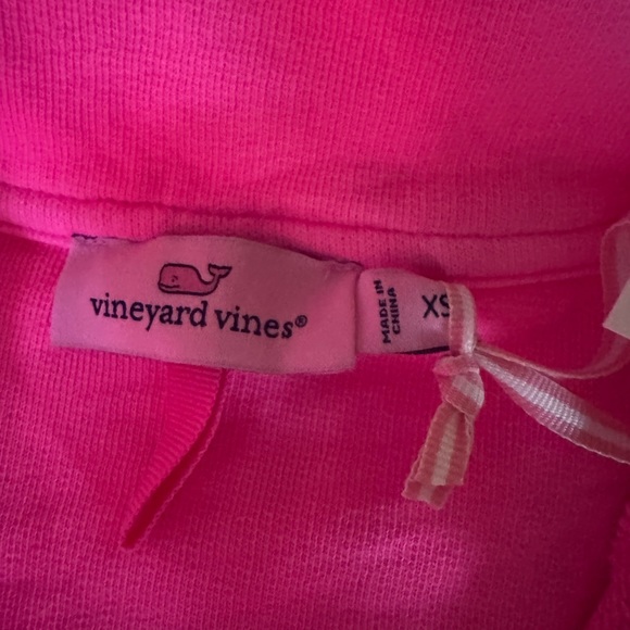Vineyard Vines Pink Wave Quarterzip - Picture 2 of 3